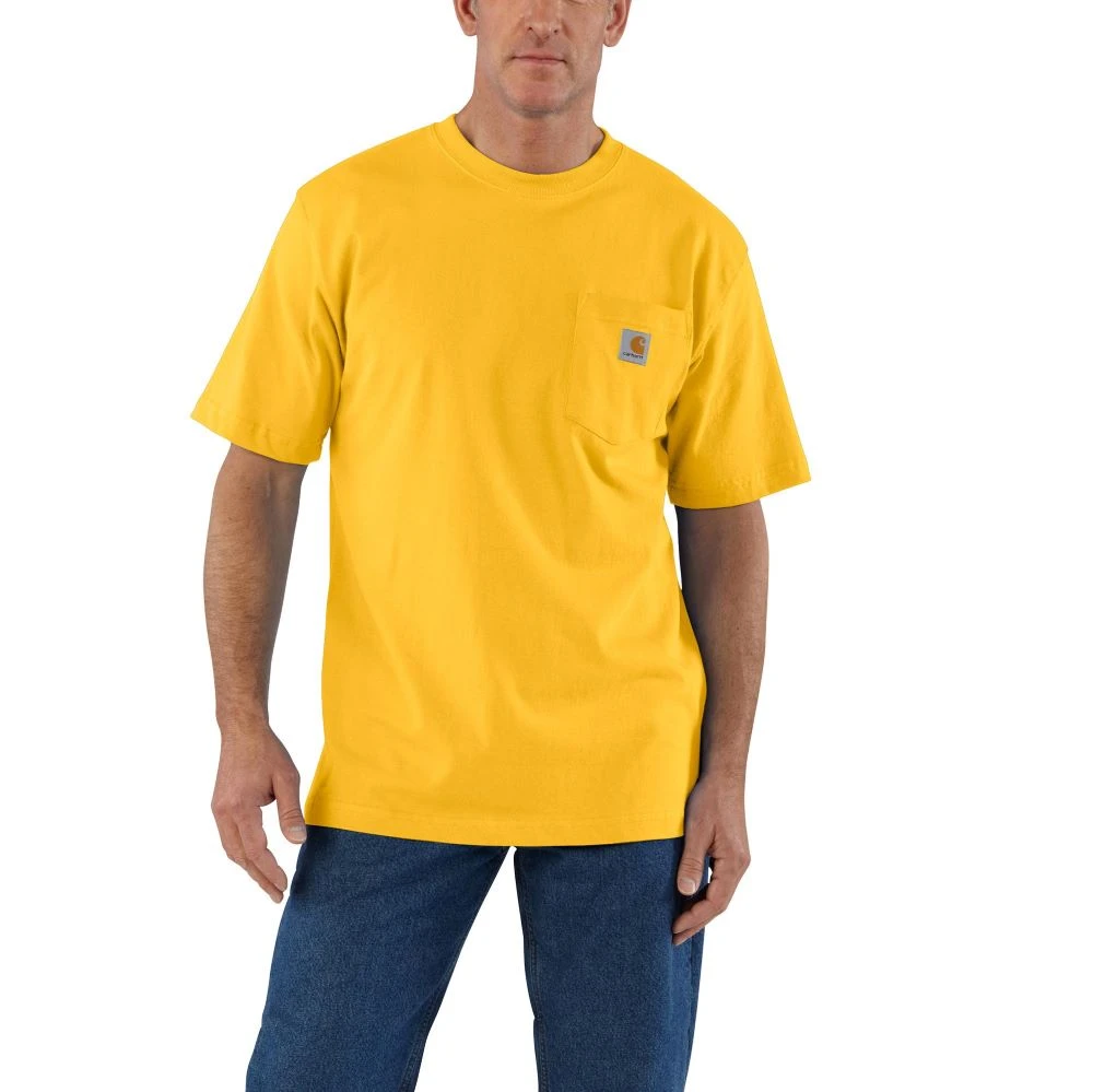 'Carhartt' Men's Loose Fit Heavyweight Pocket T-Shirt - Solar Yellow 'Carhartt' Men's Loose Fit Heavyweight Pocket T-Shirt - Solar Yellow -Carhartt