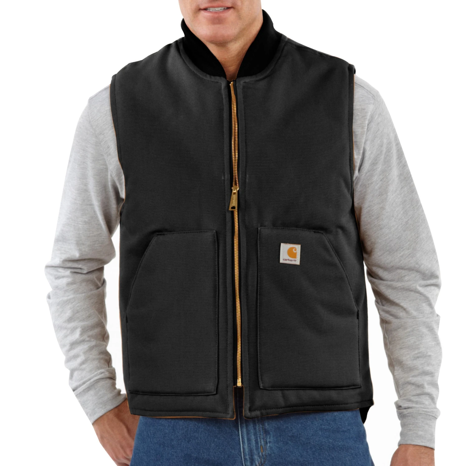 'Carhartt' Men's Duck Vest Arctic Quilt Lined - Black 'Carhartt' Men's Duck Vest Arctic Quilt Lined - Black -Carhartt
