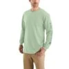 'Carhartt' Men's Heavyweight Sleeve Logo T-Shirt - Soft Green 2 'Carhartt' Men's Heavyweight Sleeve Logo T-Shirt - Soft Green -Carhartt k231 G83 MS22 b 1024x1024@2x