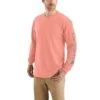 'Carhartt' Men's Heavyweight Sleeve Logo T-Shirt - Hibiscus Heather -Carhartt k231 P19 MS22 b 1024x1024@2x